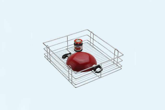 Essential Series  - SS Plain Kitchen Basket with Channel  -  Budget Range