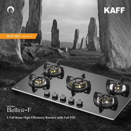 Kaff  Hobs  - BLH-F 865 -5 Full Brass High Efficiency Burners with Flame Failure Device
