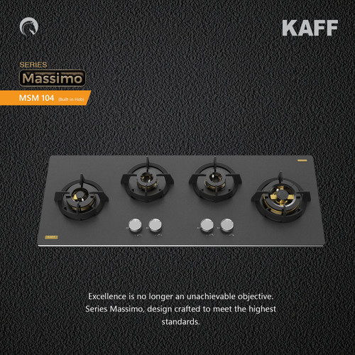 Kaff  Hobs - MSM 104 -4 Full Brass High Efficiency Burners with Flame Failure Device