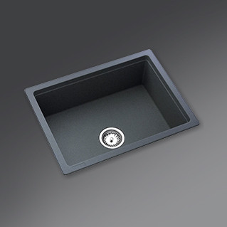 Kaff Sink - KSG24SB BLK - Quartz Single black bowl