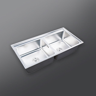 Kaff Sink -  KS100 DB - Stainless steel - Double bowl