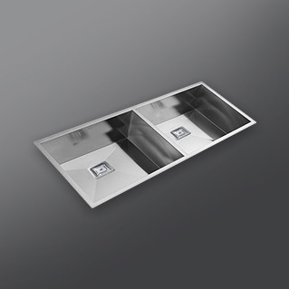 Kaff Sink -   KS 114 DB (R10) - Stainless steel - Double bowl