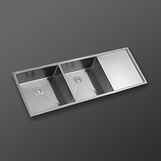 Kaff Sink -  KS 140 DBD (R10) - Stainless steel - double bowl