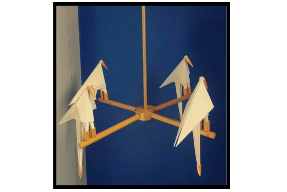 Elegance Series - Chandelier - 4 perch Birds