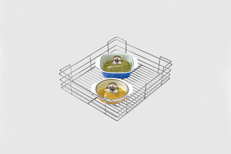Essential Series  - SS Plain Kitchen Basket with Channel  - Economy Range