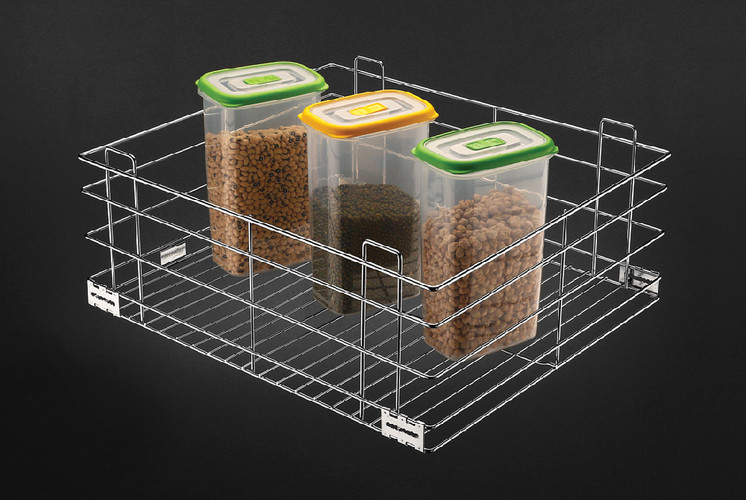 Essential Series  - SS Plain Kitchen Basket with Channel  -  Standard  Range