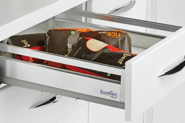 Elegance Series  - SS Plain Kitchen Basket with Channel  -  Ultra Premium  Range