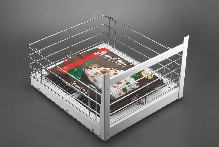 Essential Series - SS  Grain Trolley for Kitchen with Channel - standard Range