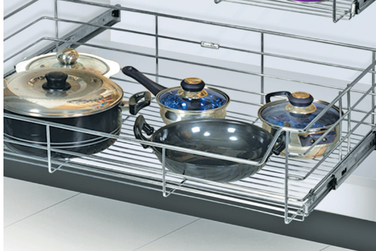 Essential Series - SS  Grain Trolley for Kitchen with Channel - Premium Range
