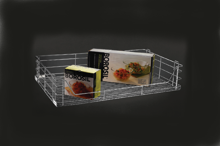 Essential Series - SS  Pullout Kitchen Basket with Channel - Standard Range