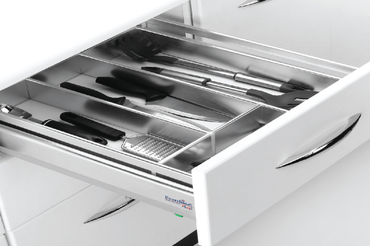 Elegance Series - SS  Cutlery Kitchen Basket with Channel - Ultra Premium Range