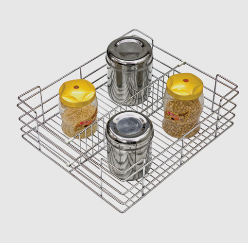Essential Series - SS  Partition Kitchen Basket with Channel - Economy Range