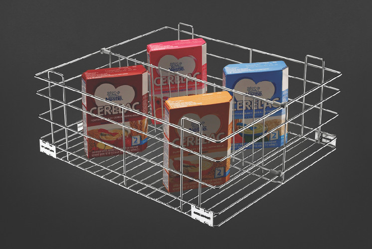 Essential Series - SS  Partition Kitchen Basket with Channel - Standard Range