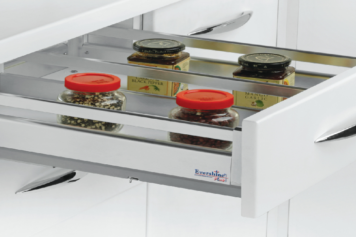 Elegance Series - SS  Partition Kitchen Basket with Channel - Ultra Premium Range
