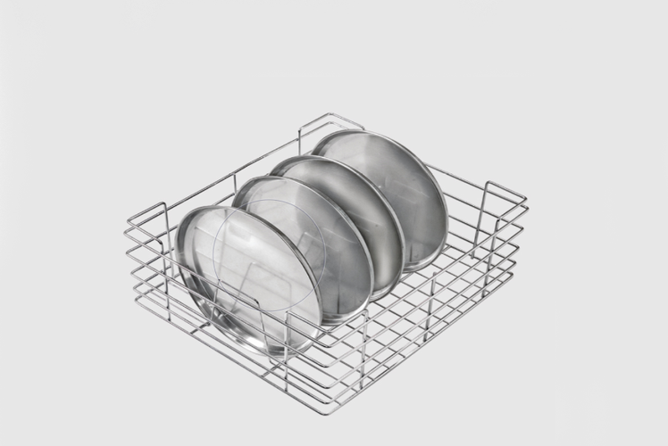 Essential Series - SS  Thali Plate Kitchen Basket with Channel -  Economy Range